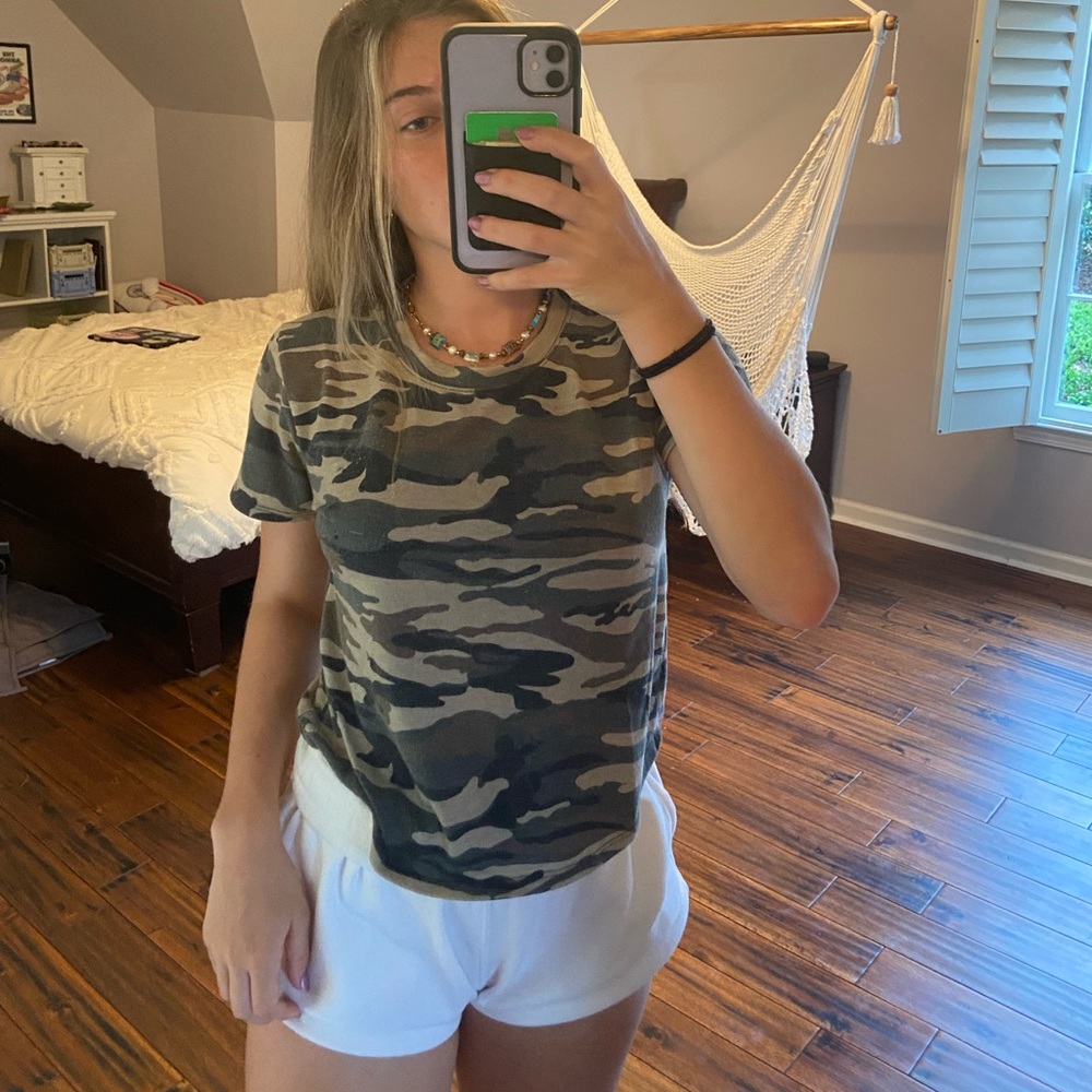 Camo White Fawn Top